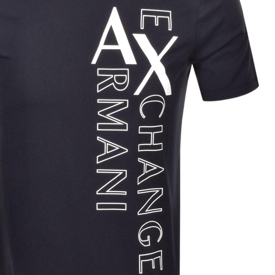 Alternative Image for ProductArmani Exchange Crew Neck Logo T Shirt Navy3